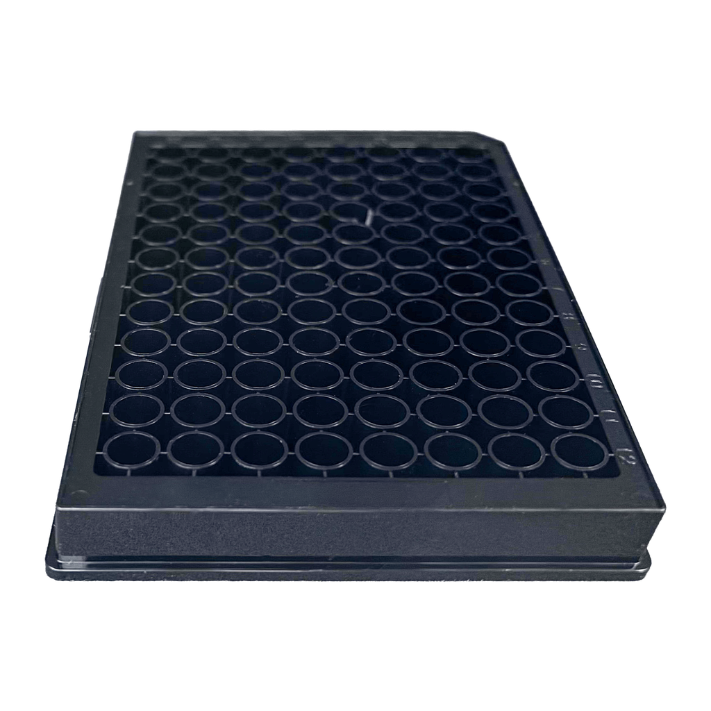 TheraDep Collagen 96-Well Microplate – Black/Clear, Flat Bottom, TC-Treated (With Lid)